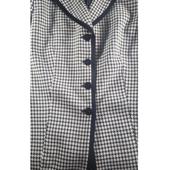 Evan-Picone Long-Sleeve Suit Adults Size 10 Black and White Suit Blazer Jacket - Picture 2 of 6